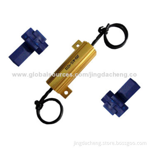 LED Load Resistors for Car lights, with Heat-shrinkable Tube Lead Wire and 12/24V Input Voltage